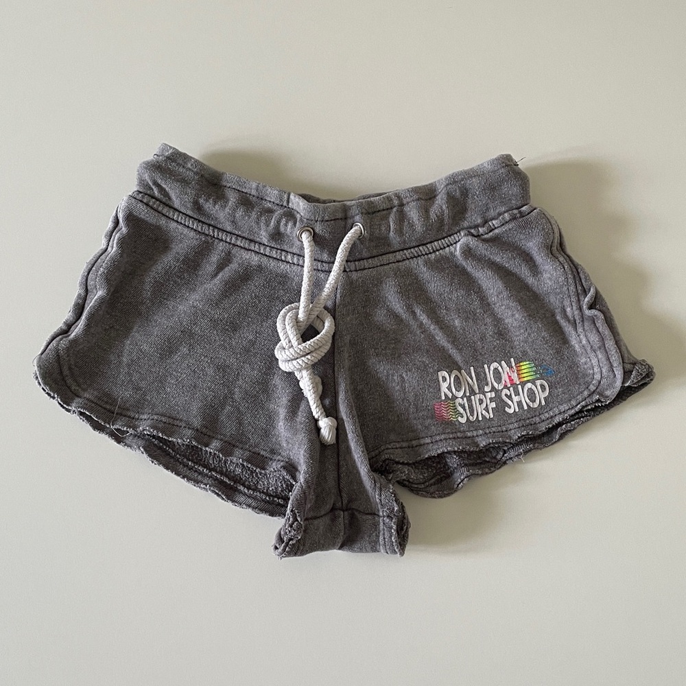 Ron Jon Surf Shop Shorts Washed Look Fleece Short Gray Coastal Beach